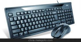 零点之约 LD-802 黑珍珠 有线键鼠套装 商务办公的简约之选